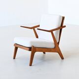 Fauteuil lounge H. Brockmann Petersen en chêne Komfort Danemark 1960