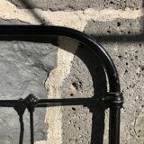 Antique Napoleon III bed in black wrought iron