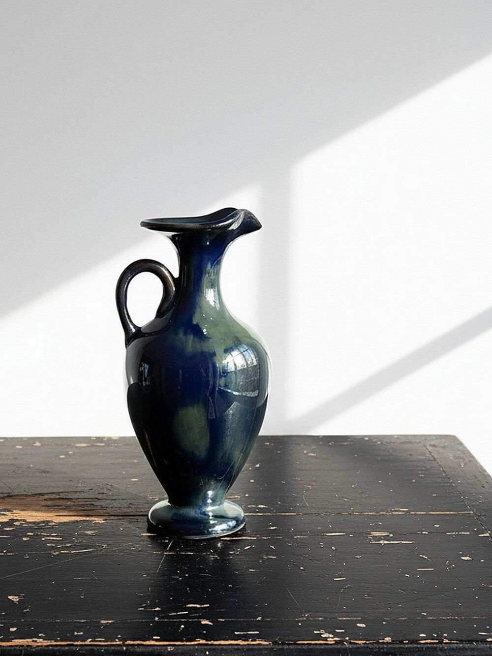 Small jug/pitcher/soliflore from Rambervillers, antique stoneware.