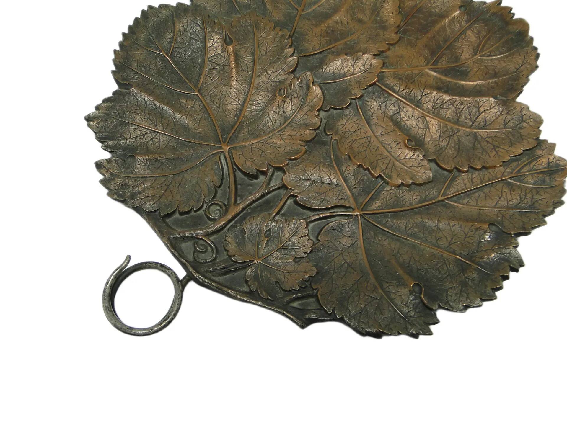 Art Nouveau platter, metal, Poland, 1950s.