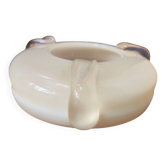 Opaline glass ashtray and pocket tray Poland 1970