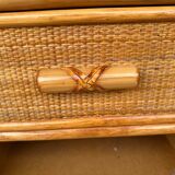 Rattan bedside table