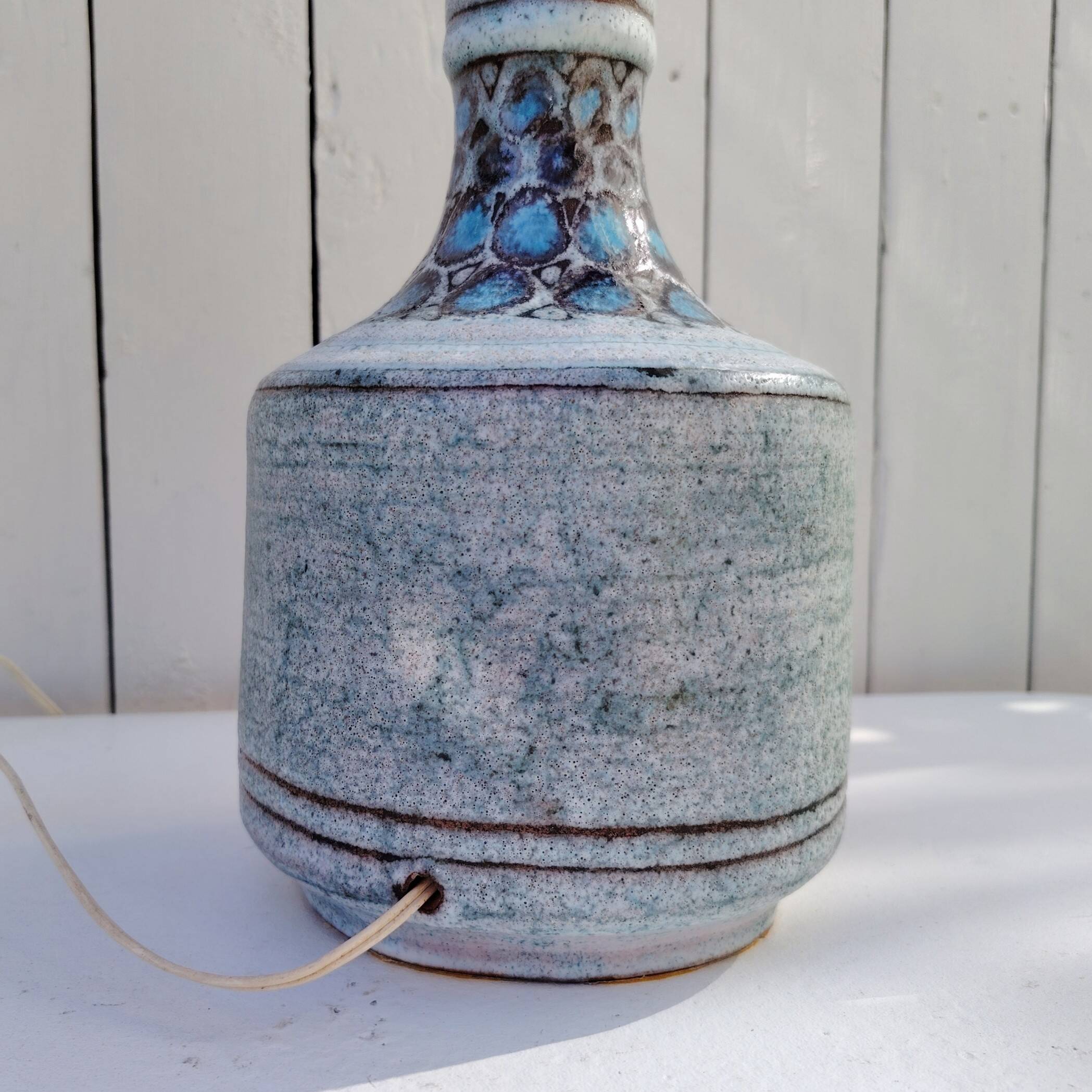 Ceramic lamp base by Danuta Le Hénaff