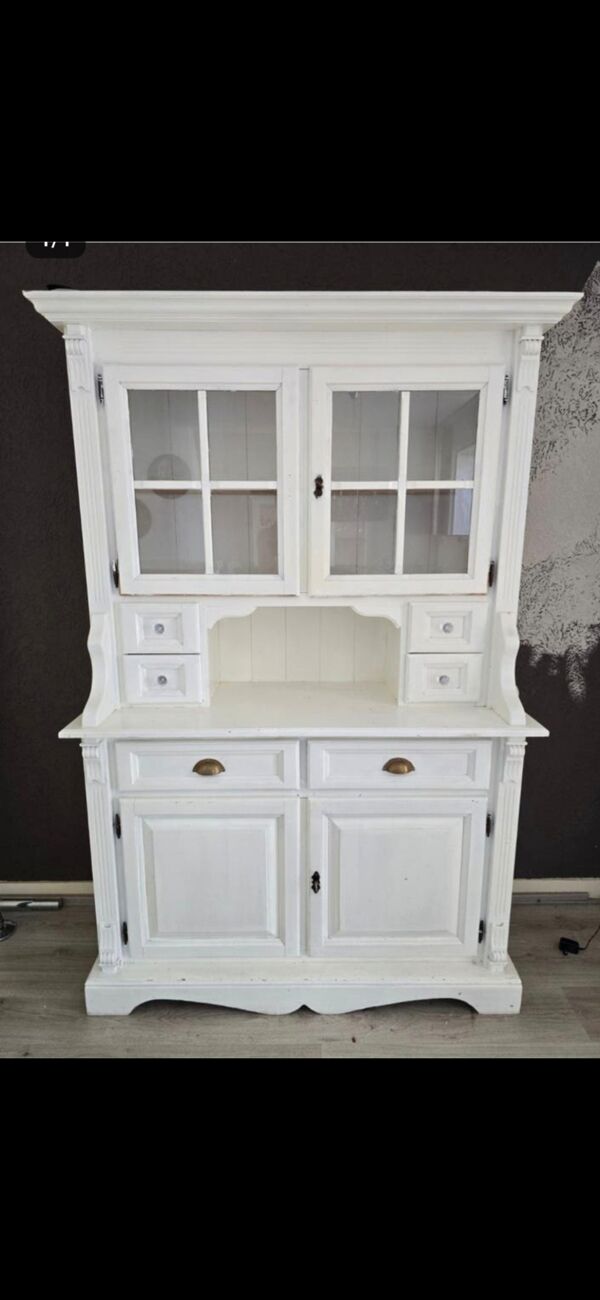 Magnifique commode en bois vintage / buffet de cuisine (Provence et Shabby Chic)