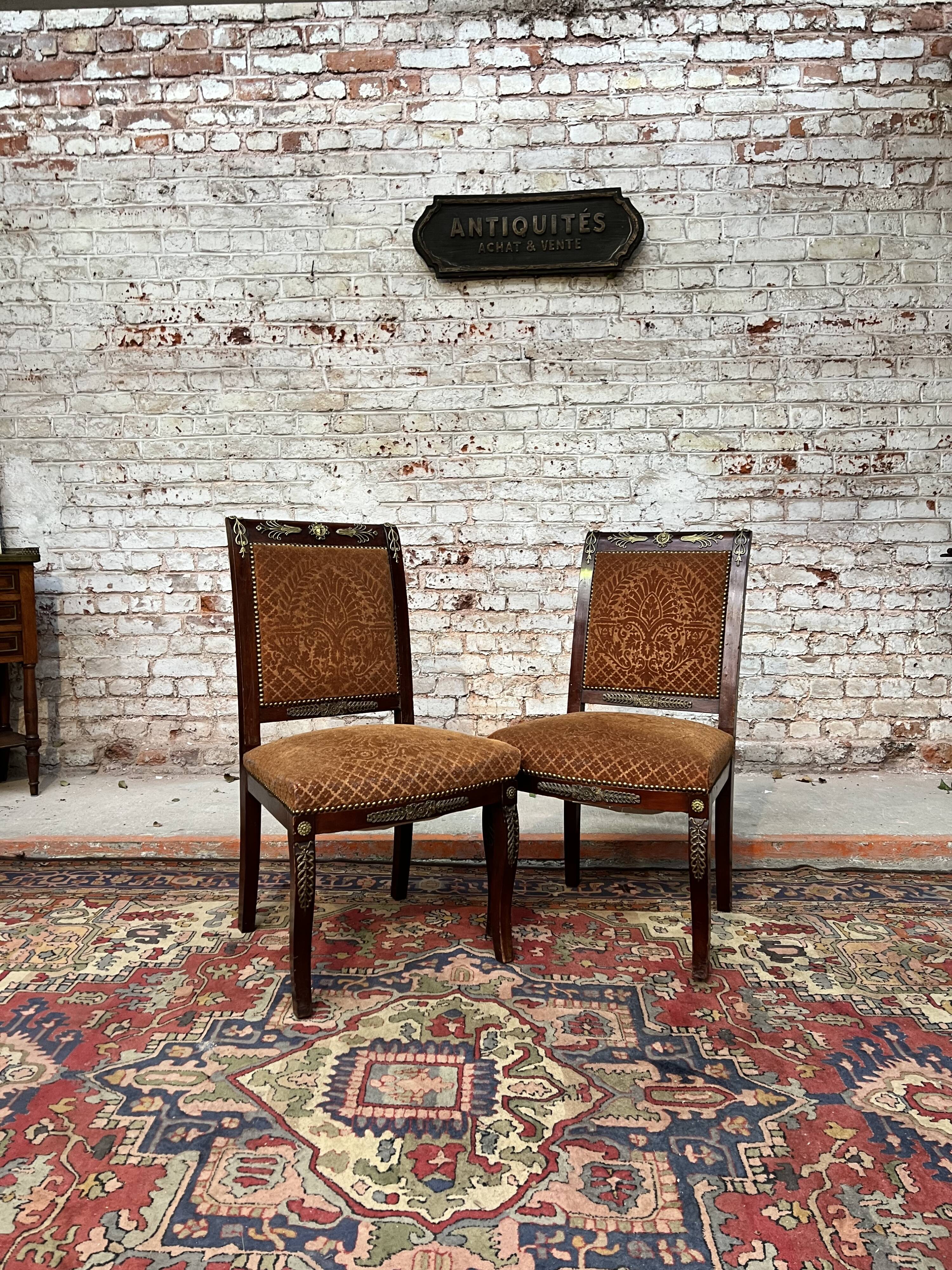 Mahogany living room furniture Empire style of the nineteenth century