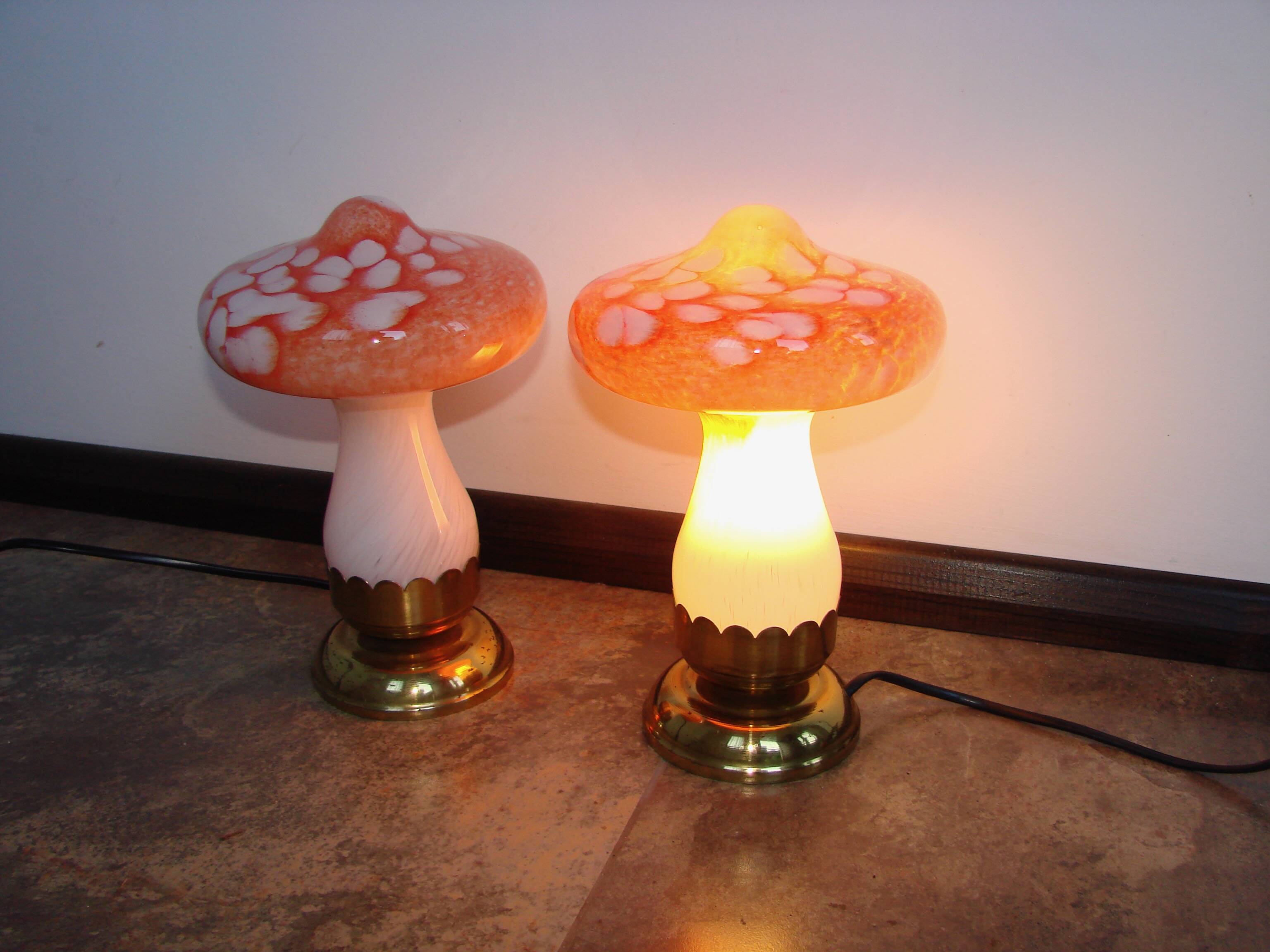 A set of ‘Vintage Mushrooms’ table lamps