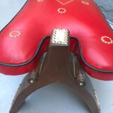 Vintage camel saddle stool