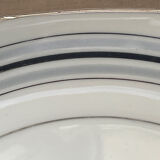 Shallow dish centrepiece French porcelain M&S silver trim