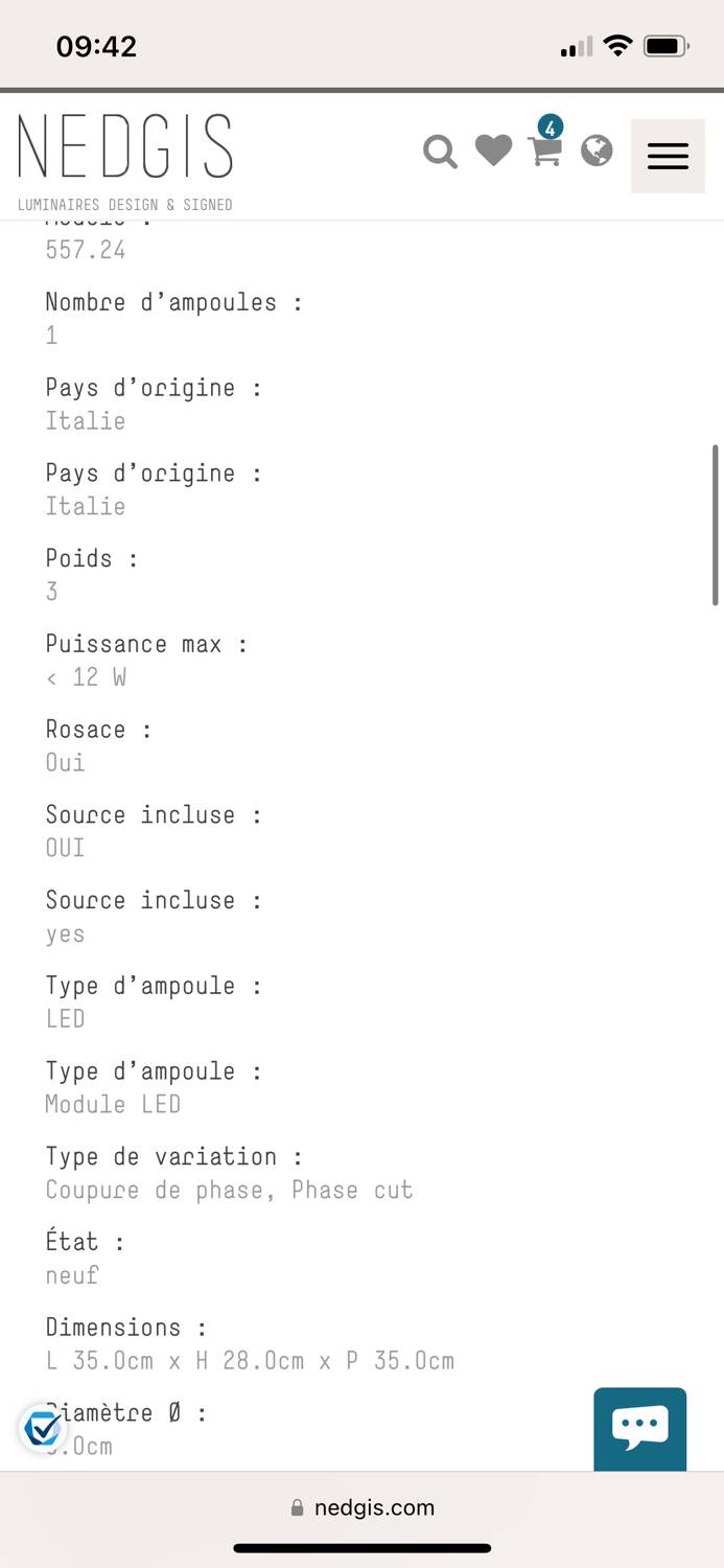 Two Legier suspensions, smoked glass