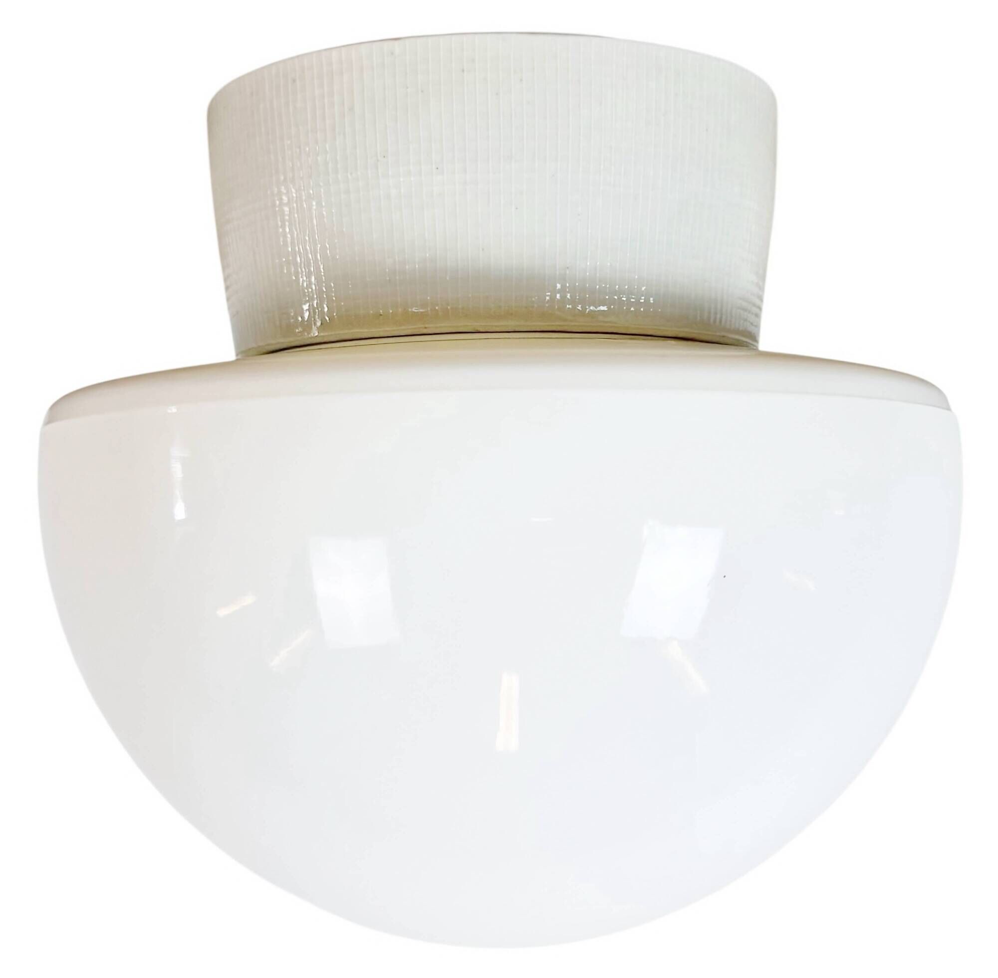 Vintage White Porcelain Ceiling Light, 1970s