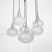 Vintage Italian Crystal and Chrome Chandelier, 70s