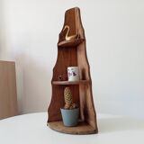 Antique wooden corner wall shelf