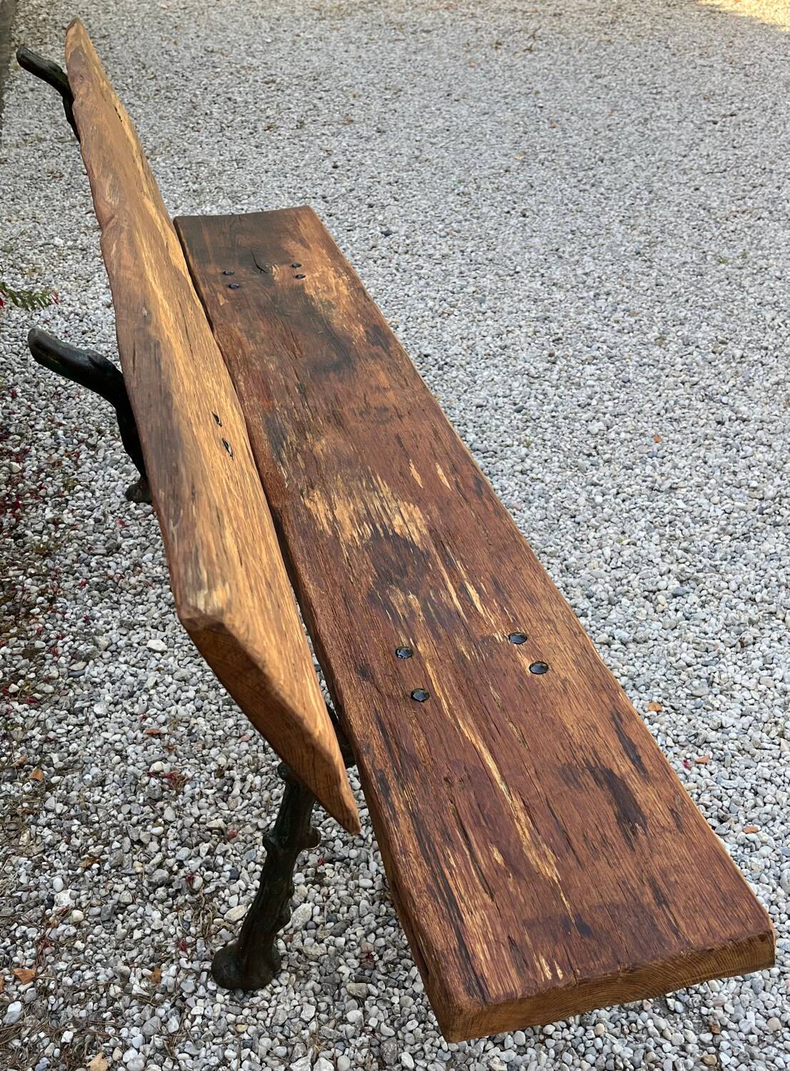Art Nouveau garden bench
