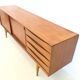 Enfilade teck 1960, 'Paola' par Oswald Vermaercke pour  V-Form