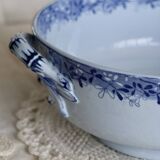 Antique U&C Sarreguemines earthenware salad bowl - Mimosa model