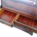 Trumeau (secretary desk) vintage con vetrina, anni 50