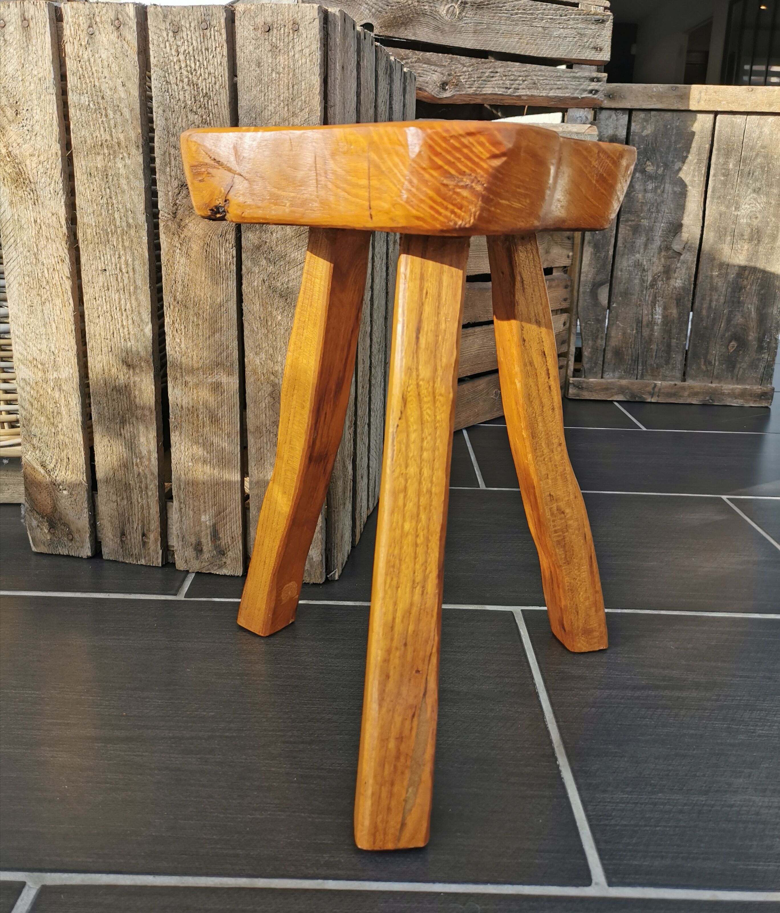 Brutalist tripod stool