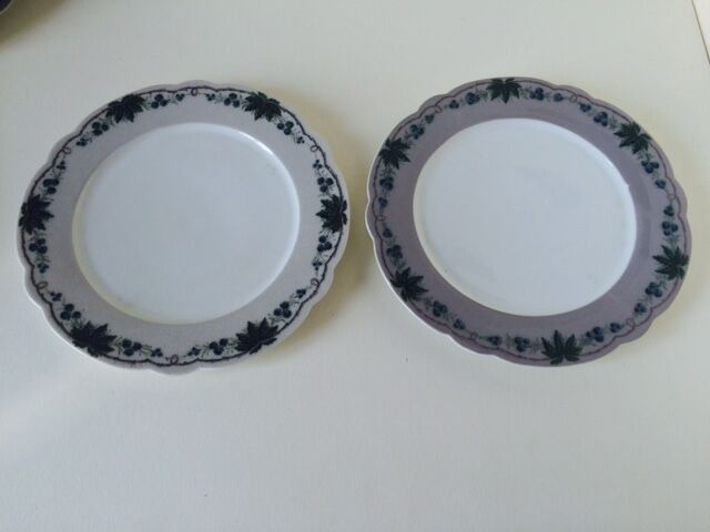 Series of 4 plates to dessert XIX