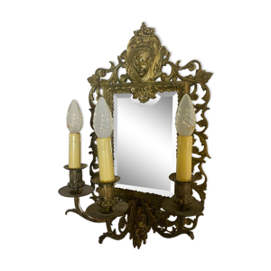 Miroir applique en bronze