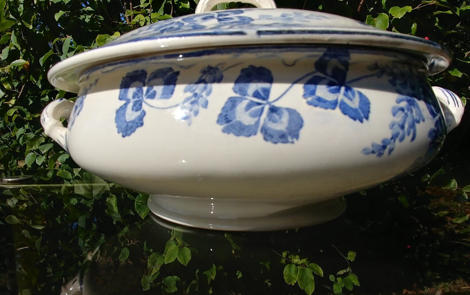 Complete vegetable dish Terre de Fer Creil and Montereau late 19th model Richelieu