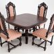 Table with four chairs, Hunting style, Germany, circa 1900