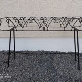 Vintage wrought iron rectangle planter stand