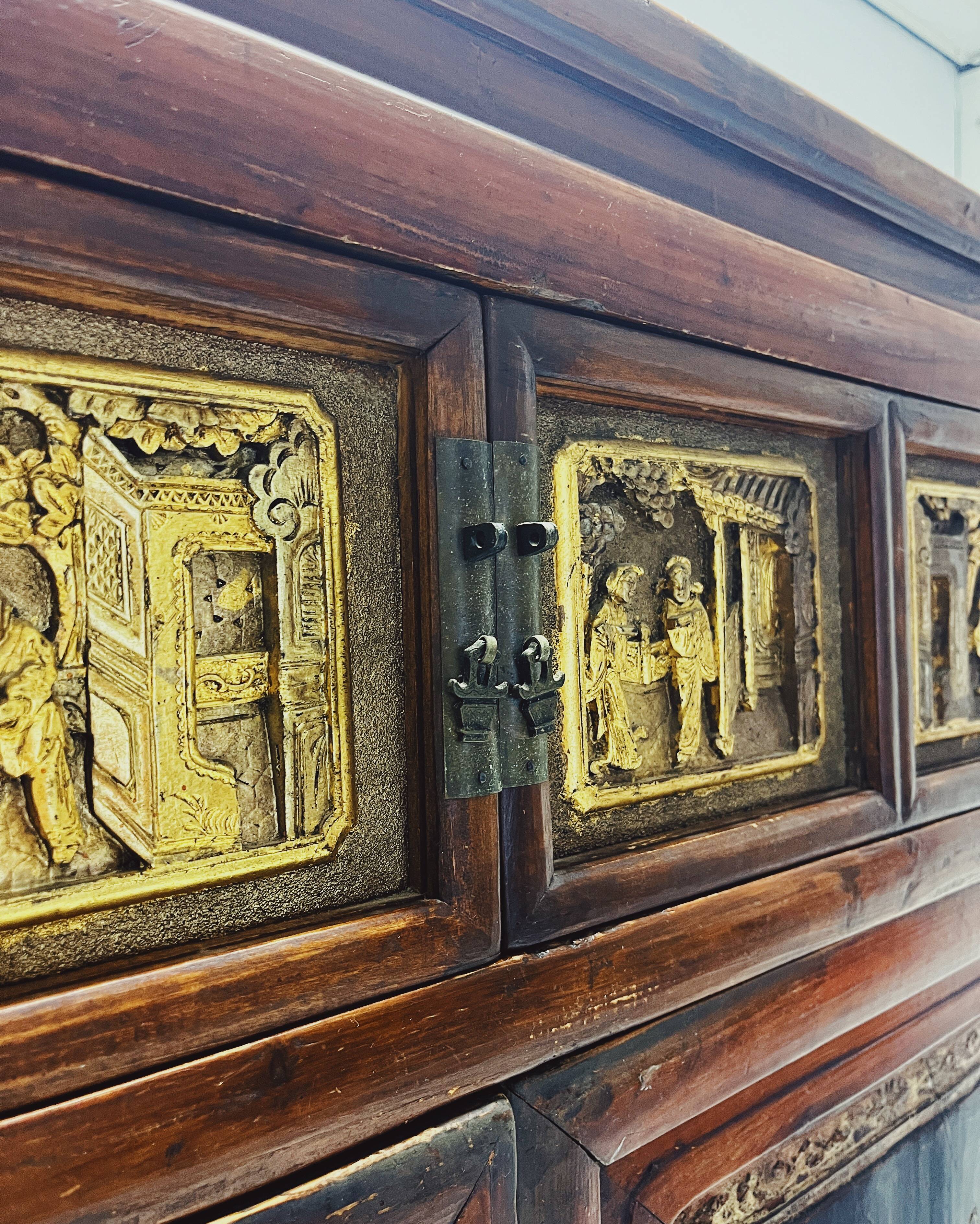 Antique Chinese Closet with gold