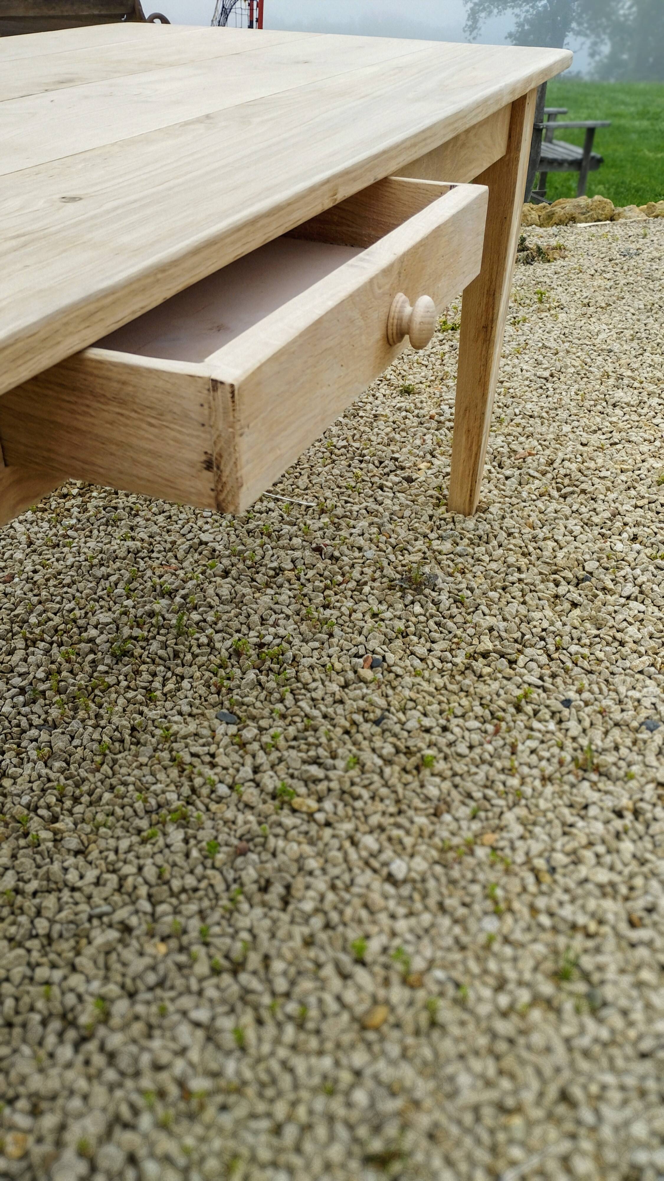 Solid oak farmhouse table 220 X 80 cm