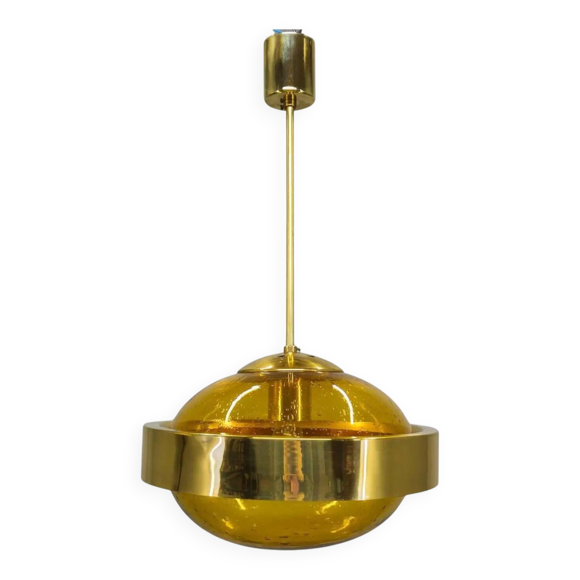 Space Age UFO Pendant Lamp by Kamenický Šenov, Czechoslovakia 1970s
