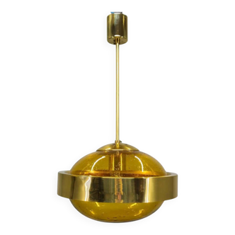 Space Age UFO Pendant Lamp by Kamenický Šenov, Czechoslovakia 1970s