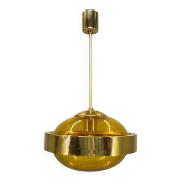 UFO pendant lamp from the space age by Kamenický Šenov, Czechoslovakia, 1970s.