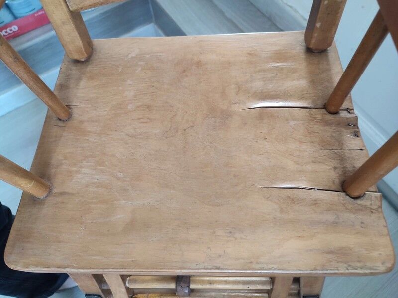 Chaise haute bébé vintage baumann