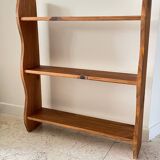 Shelf to stand or hang with 3 vintage wood trays