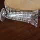 Vase verre ciselé transparent soliflore sur pied