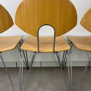 6 Mikado chairs 1800, stackable, design by Walter Leeman for Kusck&co.