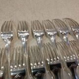 12 silver plated table forks by Christofle Vendome