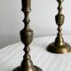 2 candlesticks, brass candlesticks, candle holders.
