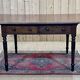 Table bureau anglaise en acajou XIXème avec 2 tiroirs
