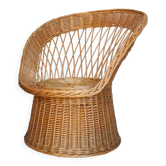 Fauteuil rotin dos éventail