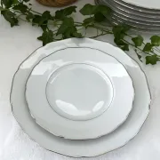 10 white porcelain dessert plates