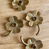 Set of 4 small vintage brass candlesticks/candle holders