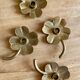 Set of 4 small vintage brass candlesticks/candle holders