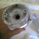 Ancienne applique boule en opaline blanche