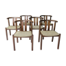 Suite de 6 chaises à repas vintage scandinave en teck par Uldum Mobelfabrik, Danemark années 60