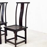 Set of six elegant oak dining chairs