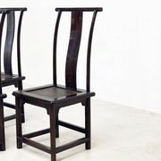 Set of six elegant oak dining chairs