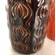 Set of three vintage pottery fat lava 'onion' vases made by Scheurich, Germany