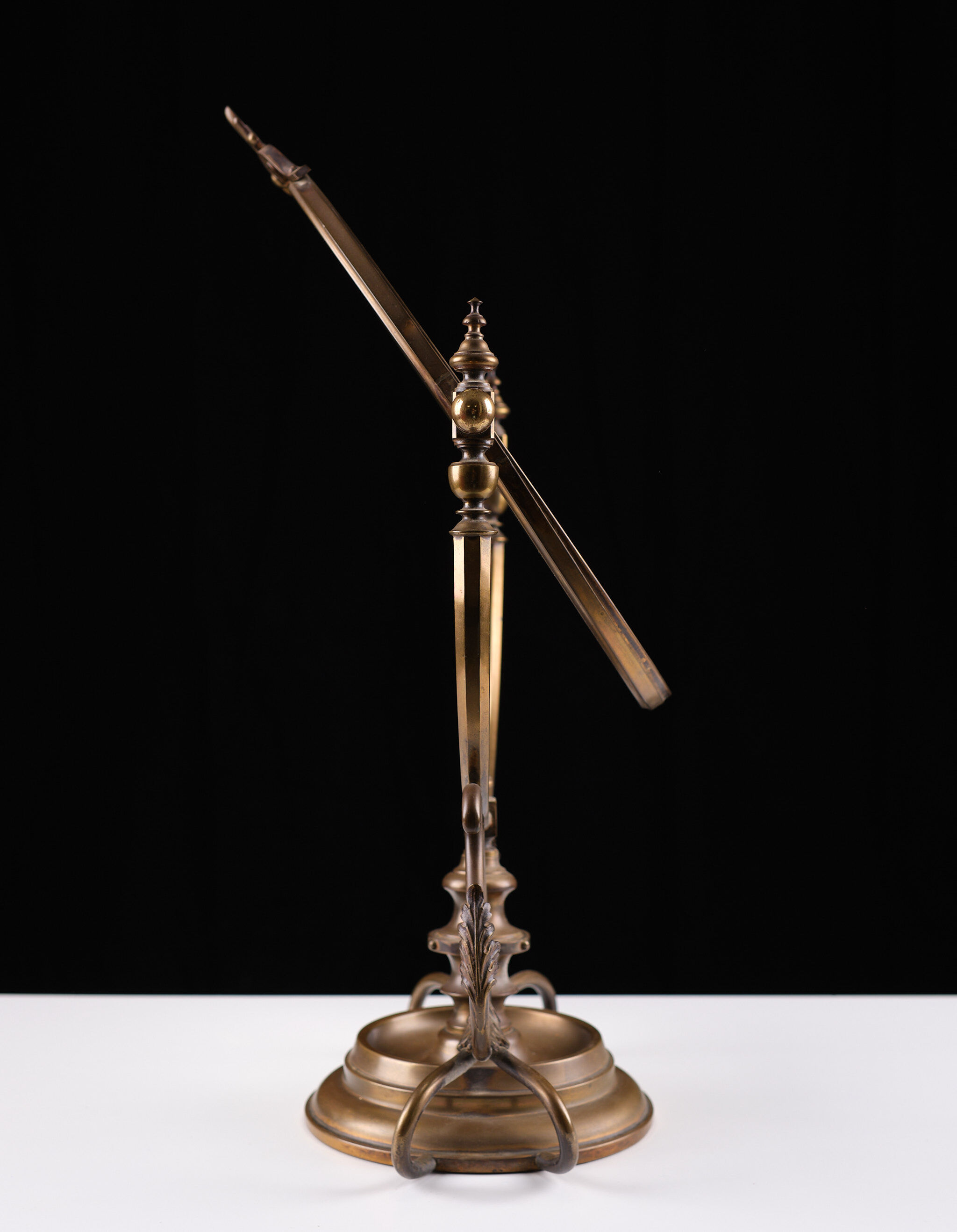 Victorian brass table mirror, 1880s, England