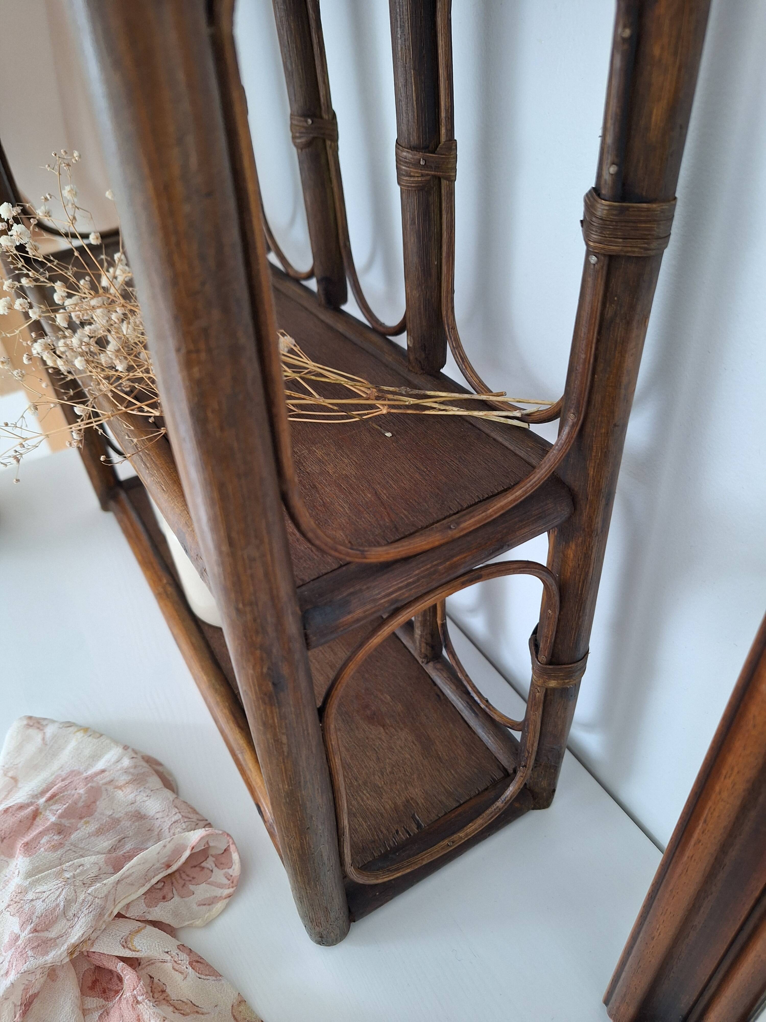 Vintage rattan shelf