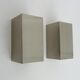Pair of vintage chrome wall lights in Massive stainless steel